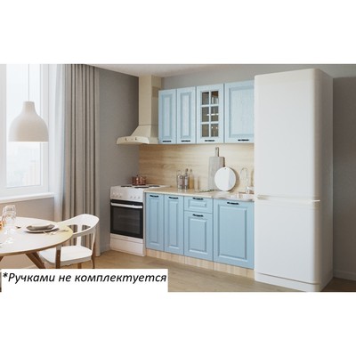 Кухонный гарнитур прямой «Вегас 2», с столешницей, 1500×600 мм, цвет роял вуд голубой
