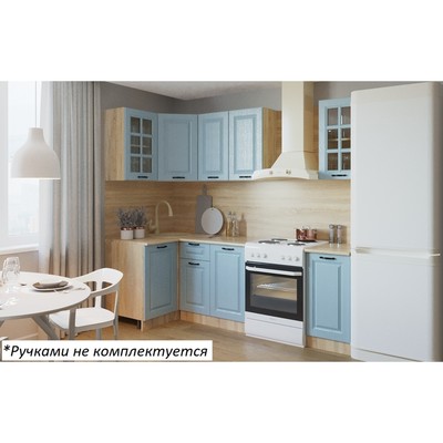 Кухонный гарнитур угловой «Вегас 3», 1000×1800 мм, цвет роял вуд голубой