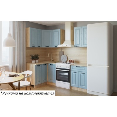 Кухонный гарнитур угловой «Вегас 4», 1200×1600 мм, цвет роял вуд голубой
