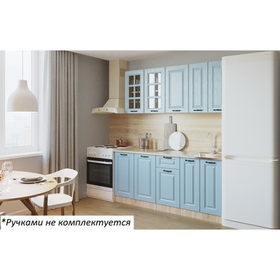 Кухонный гарнитур прямой «Вегас 8», 1800×600 мм, цвет роял вуд голубой