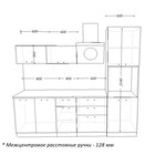 Кухонный гарнитур прямой 1, 2400×600 мм, цвет белый глянец/бриллиант чёрный - Фото 2