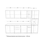 Кухонный гарнитур прямой 3, 3000×600 мм, цвет белый глянец/бриллиант чёрный - Фото 2