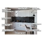 Кухонный гарнитур прямой 3, 3000×600 мм, цвет белый глянец/бриллиант чёрный - Фото 3