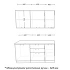 Кухонный гарнитур прямой 5, 1600×600 мм, цвет белый глянец/бриллиант чёрный - Фото 2
