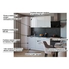 Кухонный гарнитур прямой 5, 1600×600 мм, цвет белый глянец/бриллиант чёрный - Фото 3