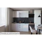 Кухонный гарнитур 9, 1800х600 мм, Белый глянец/бриллиант черный - Фото 1