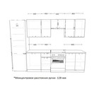 Кухонный гарнитур прямой 13, 2400×600 мм, цвет белый глянец/бриллиант чёрный - Фото 2