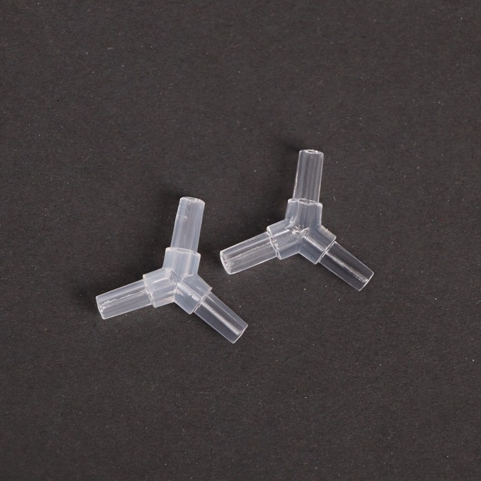 Набор соединителей для трубок, тройник, Ф4 мм, 2 шт. - Фото 1