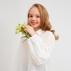 Рубашка детская MINAKU: Cotton collection, белая, рост 122 см - Фото 4
