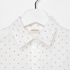Рубашка детская MINAKU: Cotton collection, белая, рост 122 см - Фото 10