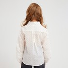 Рубашка детская MINAKU: Cotton collection, белая, рост 122 см - Фото 3