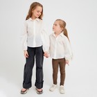 Рубашка детская MINAKU: Cotton collection, белая, рост 122 см - Фото 7