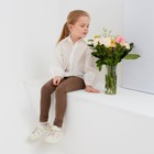 Рубашка детская MINAKU: Cotton collection, белая, рост 122 см - Фото 8