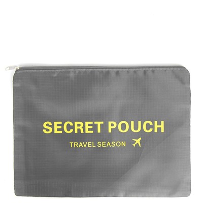 Набор косметичек на молниях, 6 в 1, цвет серый