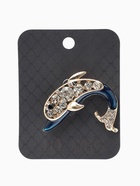 Брошь «Дельфин», бело-синяя в золоте  (артикул 7386508)  большой выбор товаров оптом и в розницу по низким ценам с доставкой