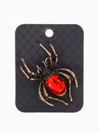 Брошь «Паук», красно-серая в чернёном золоте  (артикул 7405647)  большой выбор товаров оптом и в розницу по низким ценам с доставкой