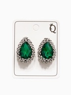 Серьги со стразами «Морское сияние», цвет изумрудный в чернёном серебре - Фото 4