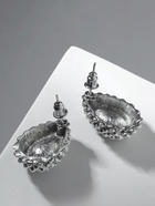 Серьги со стразами «Морское сияние», цвет изумрудный в чернёном серебре - Фото 4