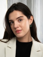 Серьги со стразами «Морское сияние», цвет изумрудный в чернёном серебре - Фото 5