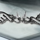 Серьги металл «Пальчики» сердечко, цвет серебро - Фото 3