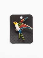 Брошь «Птичка», ласточка, цветная в золоте - Фото 5