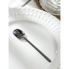 Ложка чайная из нержавеющей стали Magistro Wave, h=13,5 см, цвет чёрный - Фото 2