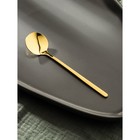 Ложка чайная Magistro Desire, длина 13 см, нержавеющая сталь, золотистая - Фото 1