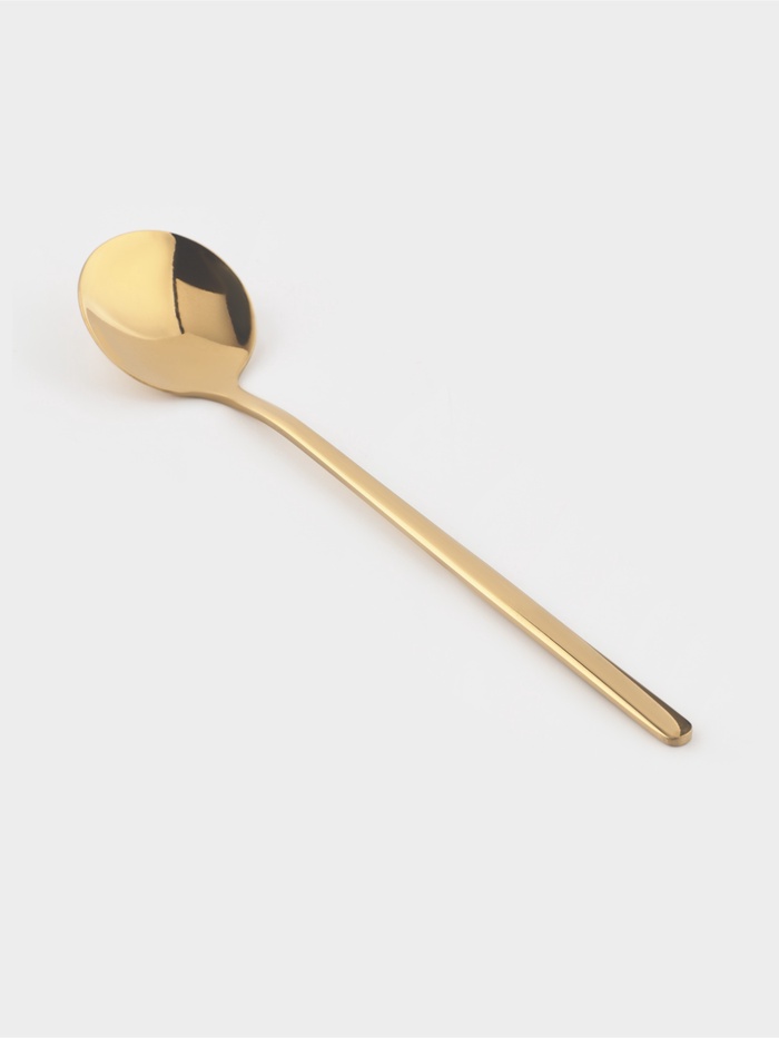 Ложка чайная Magistro Desire, длина 13 см, нержавеющая сталь, золотистая - Фото 1
