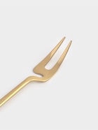 Вилка десертная из нержавеющей стали Magistro Wave, длина 14.7 см, цвет золотой - Фото 2