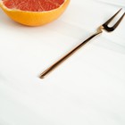 Вилка десертная из нержавеющей стали Magistro Wave, длина 14,7 см, цвет бронзовый - Фото 4