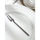 Вилка десертная из нержавеющей стали Magistro Wave, длина 14,7 см, цвет чёрный - Фото 1