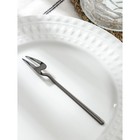 Вилка десертная из нержавеющей стали Magistro Wave, длина 14,7 см, цвет чёрный - Фото 2