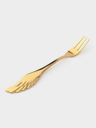 Вилка десертная Magistro Wings, длина 14 см, нержавеющая сталь, золотистая - Фото 2