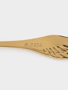 Вилка десертная Magistro Wings, длина 14 см, нержавеющая сталь, золотистая - Фото 5