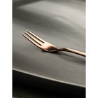 Вилка десертная из нержавеющей стали Magistro Wings, длина 14 см, цвет бронзовый - Фото 3