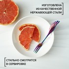 Вилка десертная из нержавеющей стали Magistro Wings, длина 14 см, цвет неоновый - Фото 2