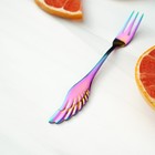 Вилка десертная из нержавеющей стали Magistro Wings, длина 14 см, цвет неоновый - Фото 4