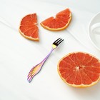 Вилка десертная из нержавеющей стали Magistro Wings, длина 14 см, цвет неоновый - Фото 5