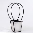 Сумка для цветов Белая влагостойкая, 12×12 - 8×8 - 12.5 см - Фото 2