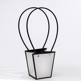 Сумка для цветов Белая влагостойкая, 12?12 - 8?8 - 12.5 см (комплект 10 шт)