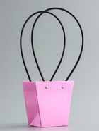 Сумка для цветов розовая влагостойкая, 12×12 - 8×8 - 12.5 см  (артикул 7386385)  большой выбор товаров оптом и в розницу по низким ценам с доставкой