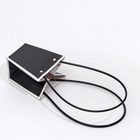 Сумка для цветов чёрная влагостойкая, 12×12 - 8×8 - 12.5 см - Фото 3