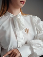 Брошь «Крылья ангела», цвет радужно-белый в золоте - Фото 4