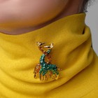 Брошь «Жирафы» любовь, цвет коричнево-зелёный в золоте - Фото 3