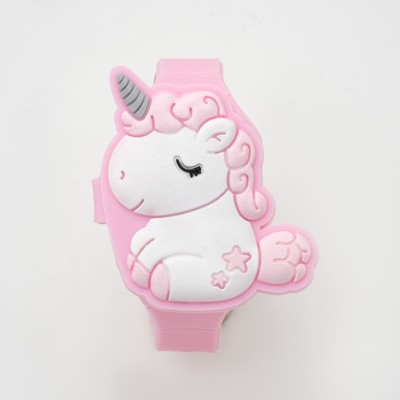 Часы наручные электронные «Единорог», детские, розовые, от батареек LR41 (AG3)
