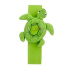 Часы наручные детские «Черепашка», кварцевые, ремешок силикон, зелёные - Фото 4