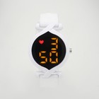 Часы наручные электронные детские, белые - Фото 1