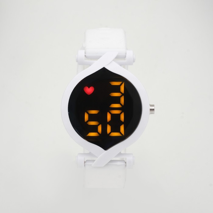 Часы наручные электронные детские, белые - Фото 1