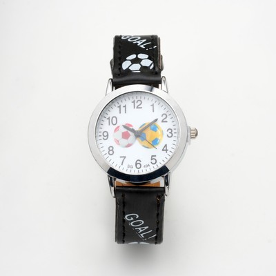 Часы наручные детские «Футбол», кварцевые, ремешок экокожа