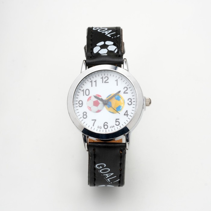 Часы наручные детские «Футбол», кварцевые, ремешок экокожа - Фото 1
